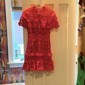 Self portrait star frill mini dres